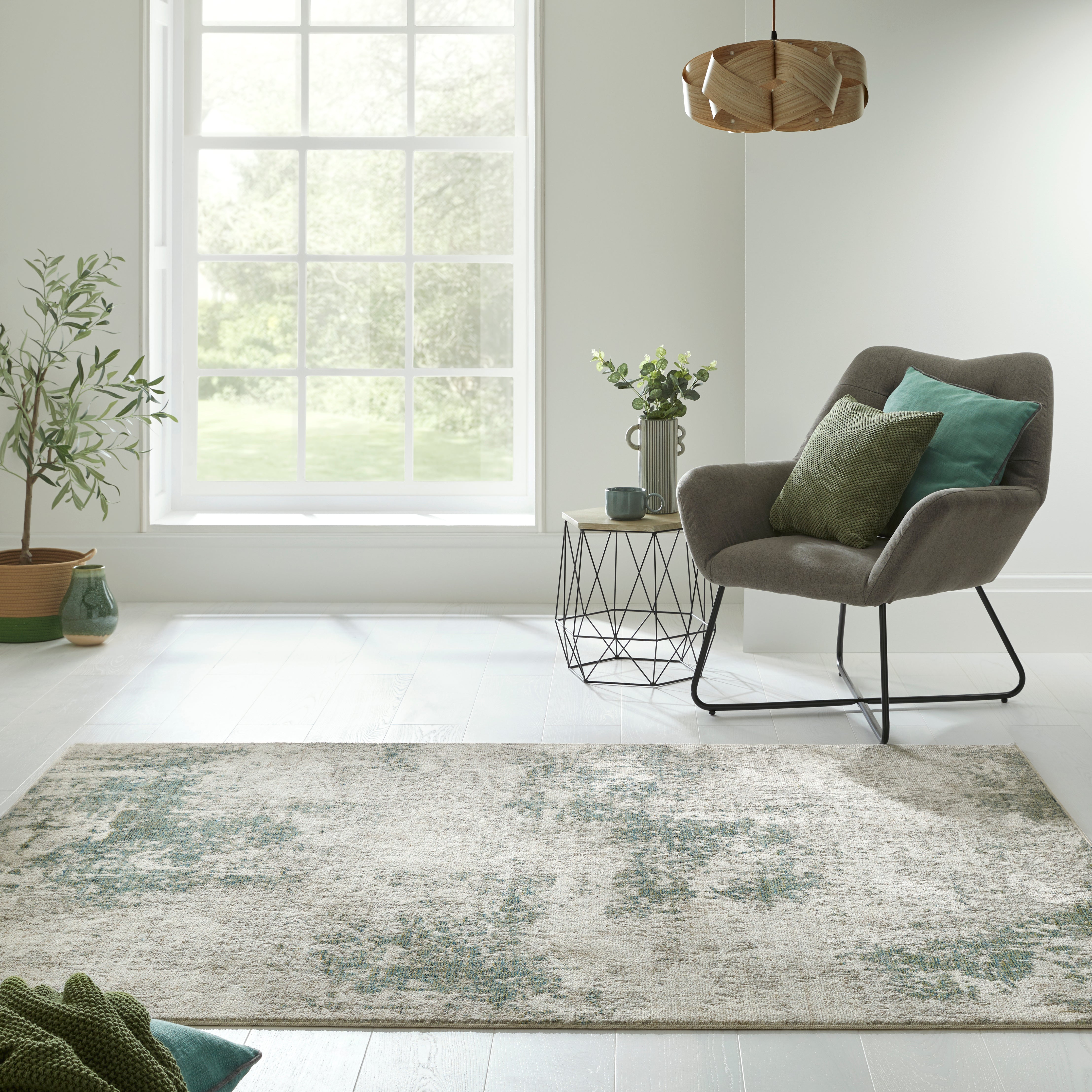 Concept Looms Rossa ROS03 Ivory/Grey Large Rectangle Rug